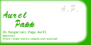 aurel papp business card